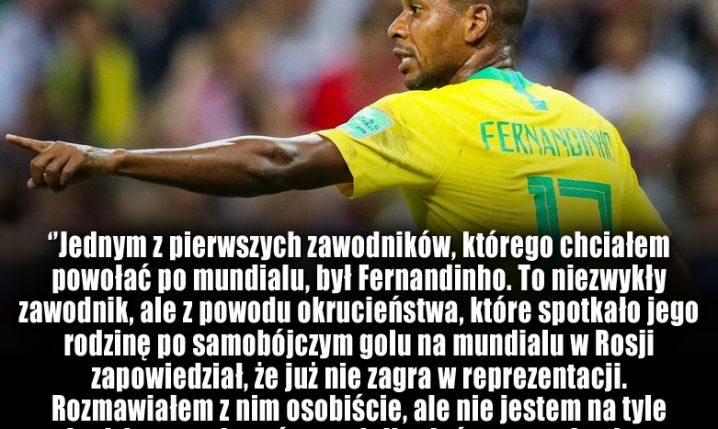 Tite zdradził, dlaczego Fernandinho zrezygnował z gry w kadrze!